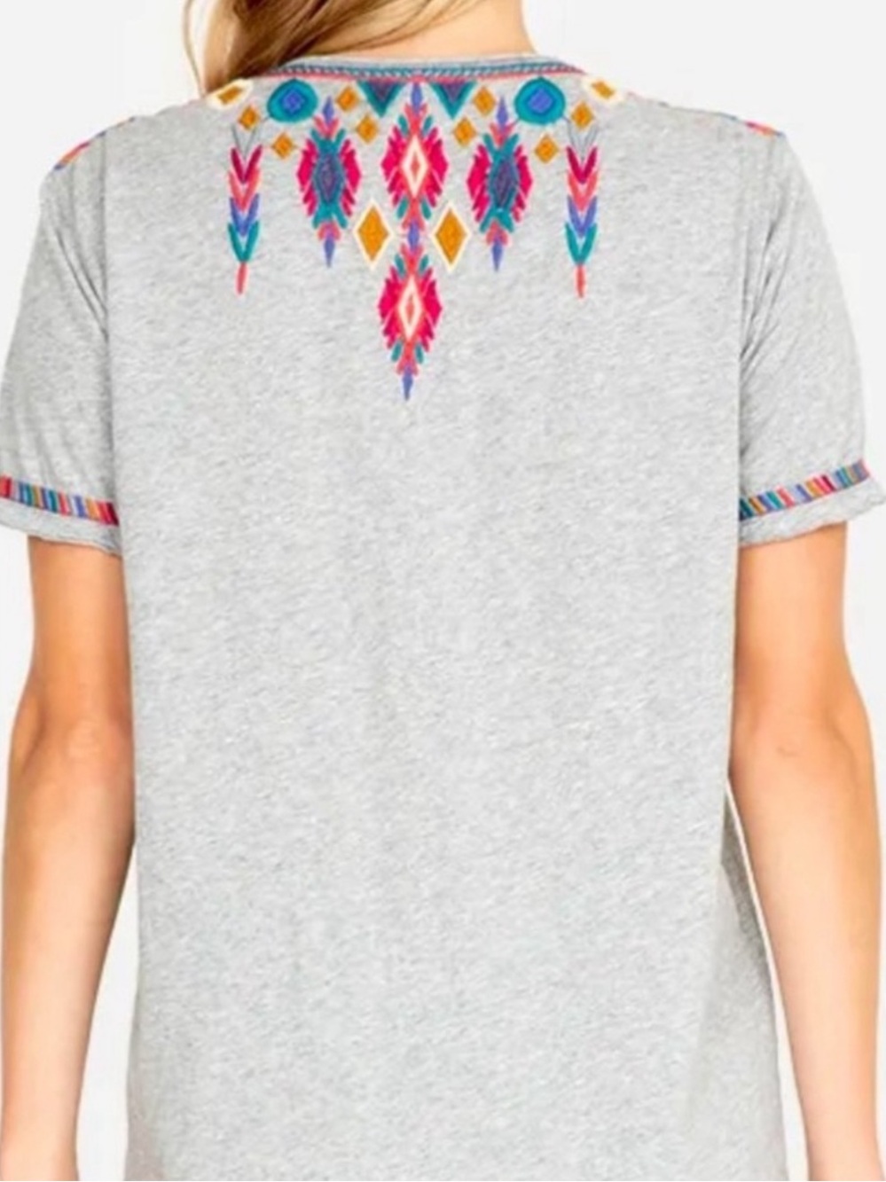 Johnny Was Etienne Everyday Tee in Heather Gray sz S - Picture 3 of 11